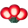 LED G50 Glass Bulb 15 FT 15 Lights - Red