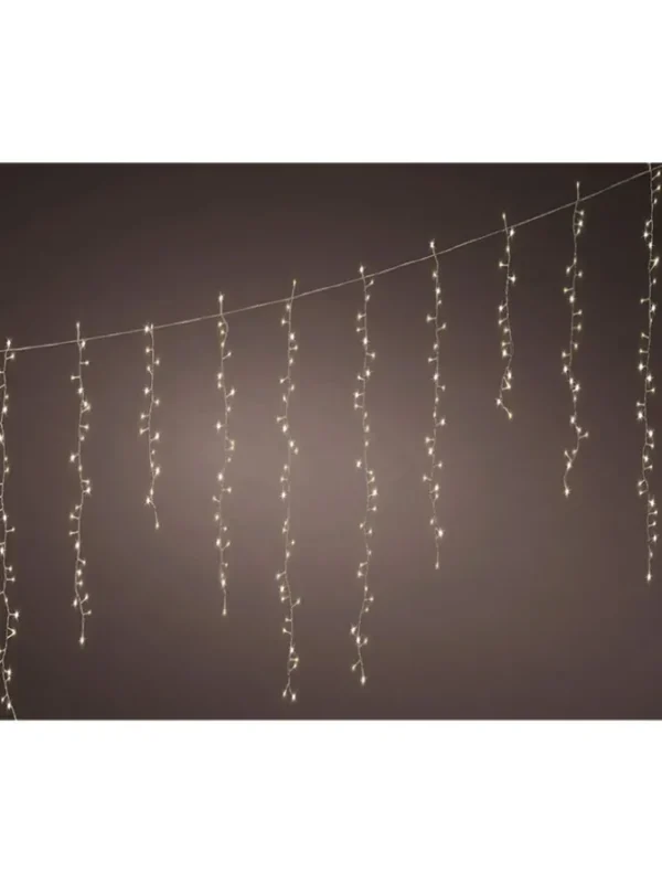LED Icicle Dense 12 FT 250 Lights - Warm White