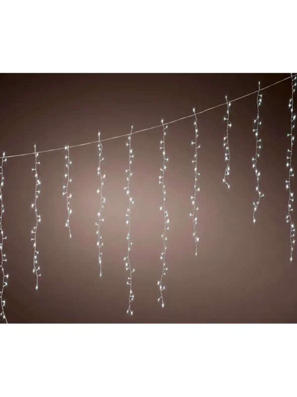 LED Icicle Dense 12 FT 250 Lights - Cool White