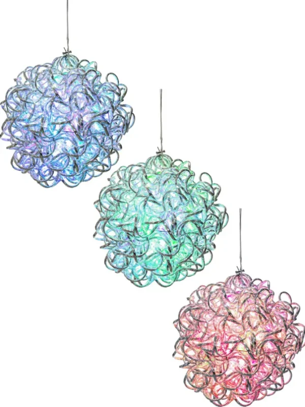 LED Spiral Orb 6 in. RGB 3 Pack