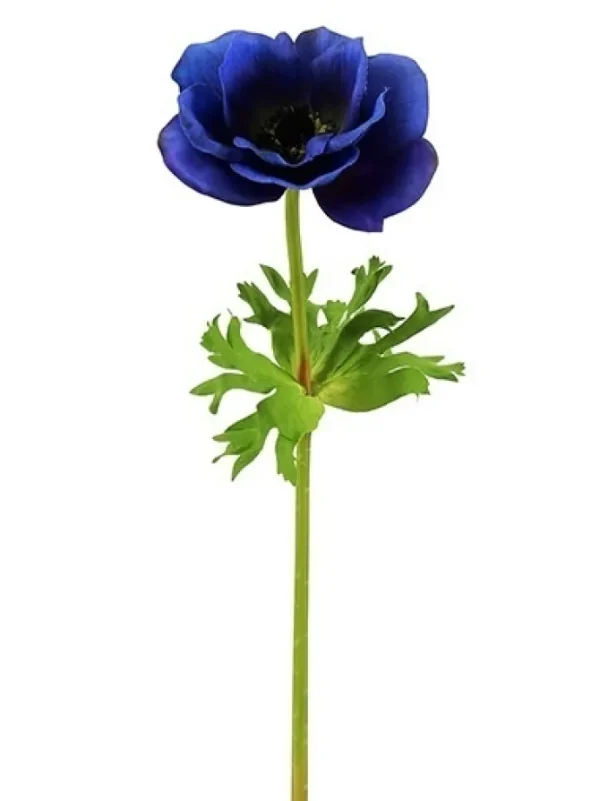 Natural Touch Anemone 17.5 in. Blue