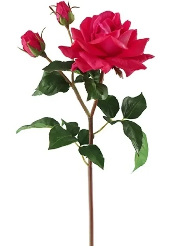 Natural Touch Garden Rose 22 in. Fuchsia