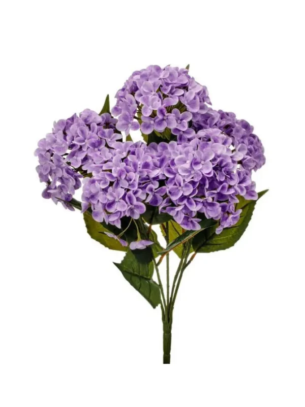 Natural Touch Hydrangea Bush 22 in. Purple