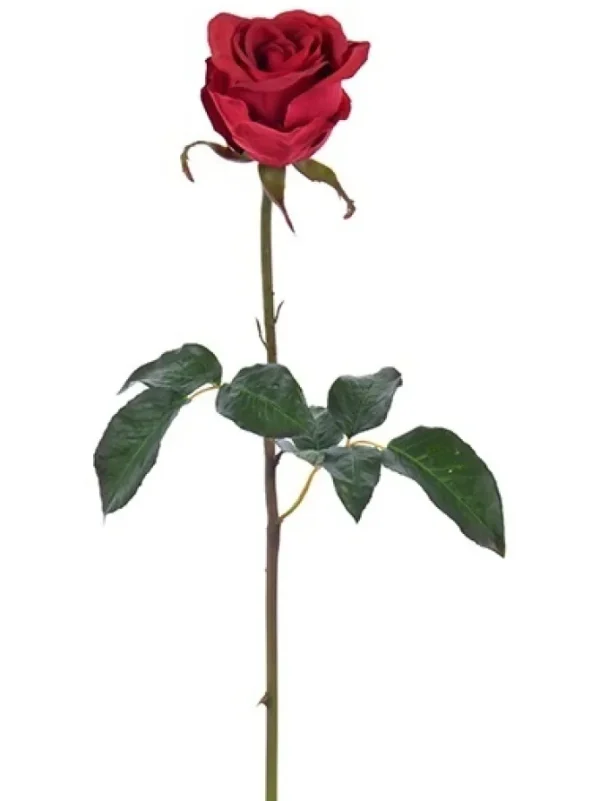 Natural Touch Rose Bud Pick 20.5 in. Red