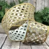Sequin Metallic Floral Garland 4 in. x 10 yd. Gold W/ Silver Back
