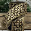 Sequin Trim 2.5 in. x 5 yd. Black W/ Metallic Dupion