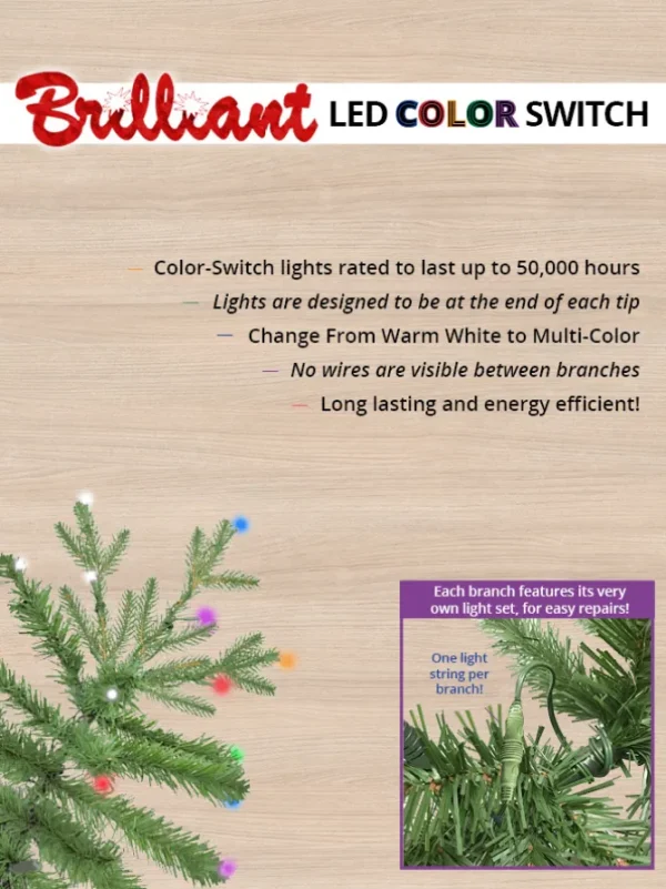 Snowy Deluxe Canyon LED 9 FT - Color Switch
