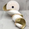 Velvet Crystal Jewel Side Trim 4 in. x 5 yd. Winter White